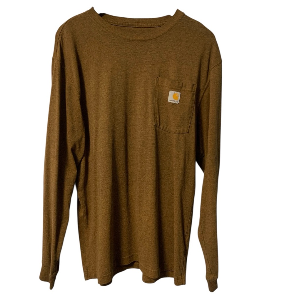 Carhartt Tan Long Sleeve Tee Men Size M